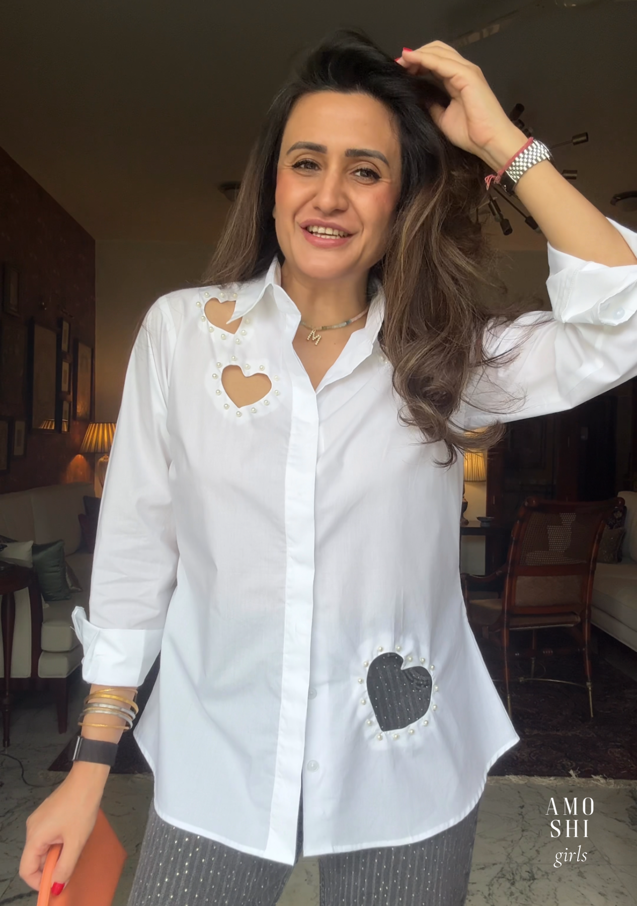 Amore Shirt (White) As Seen on Mitali Wadhwa
