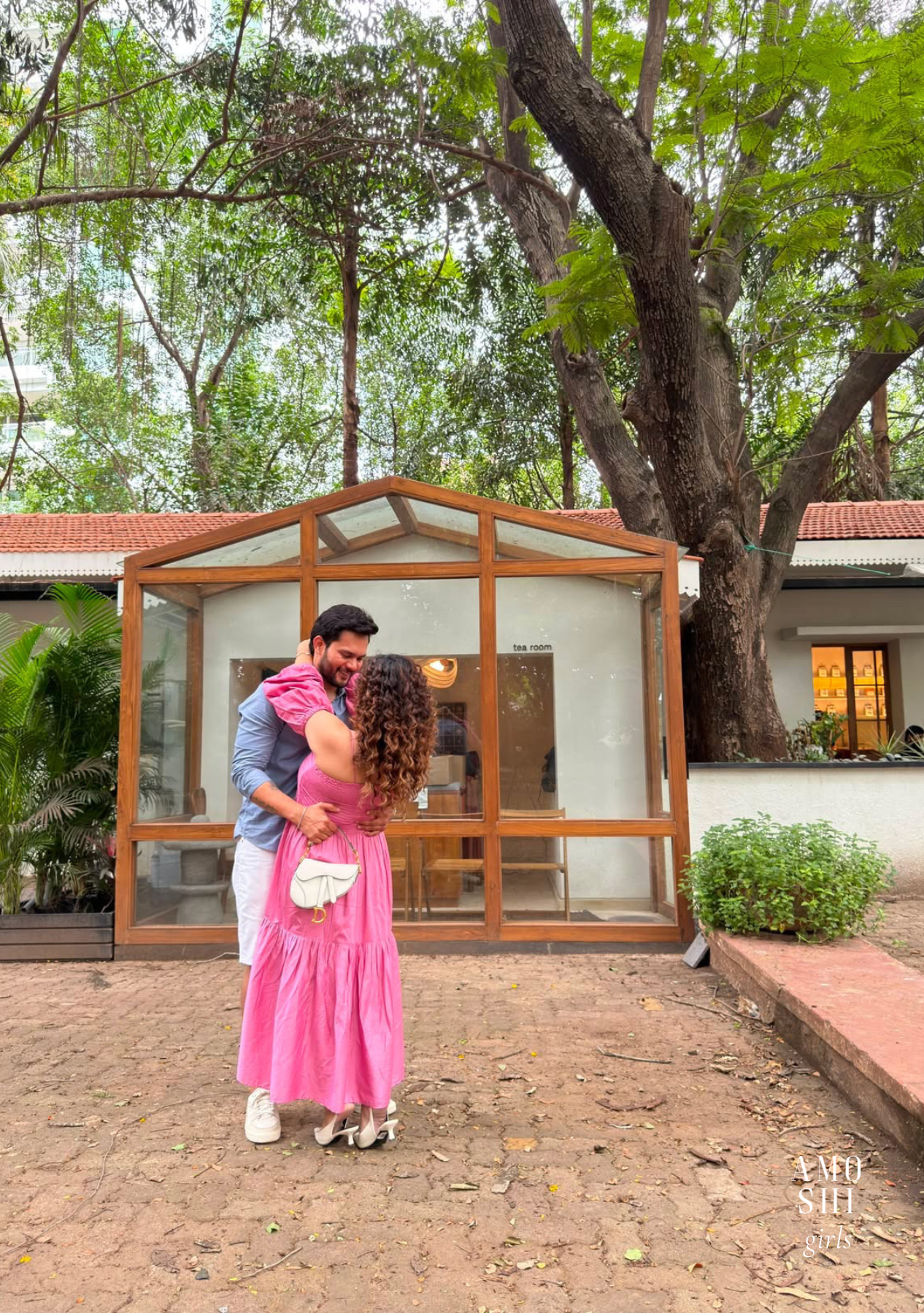 Lea Dress with detachable sleeves as seen on Rupali Hasija (Blush Pink)