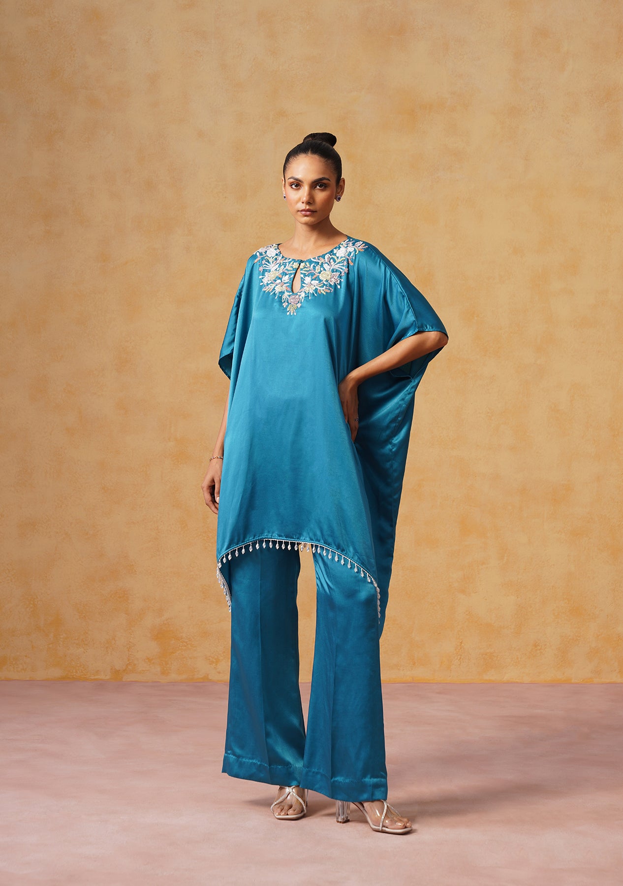 Amara Kaftan Co-ord Set (Teal)