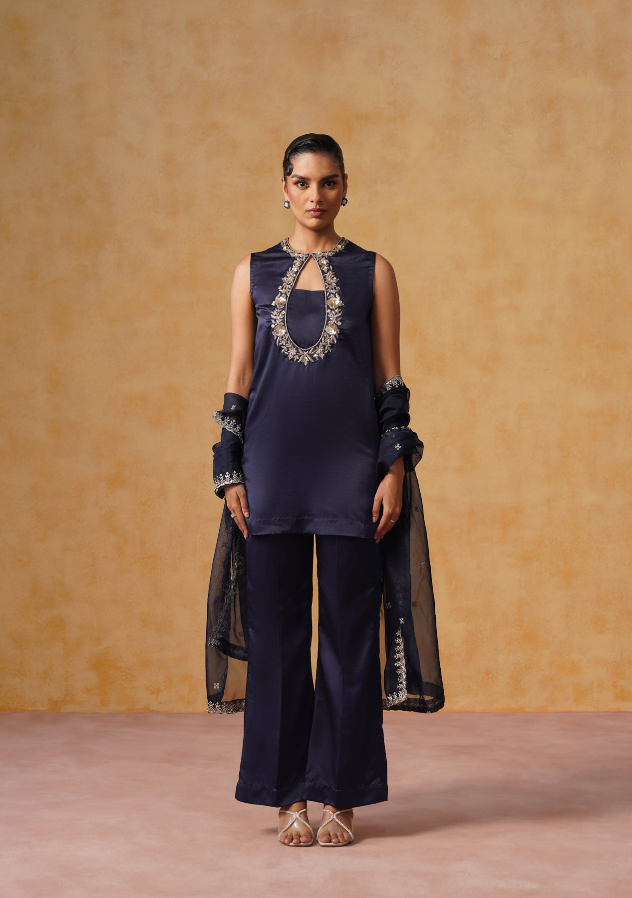 Sana Suit Set (Navy Blue)