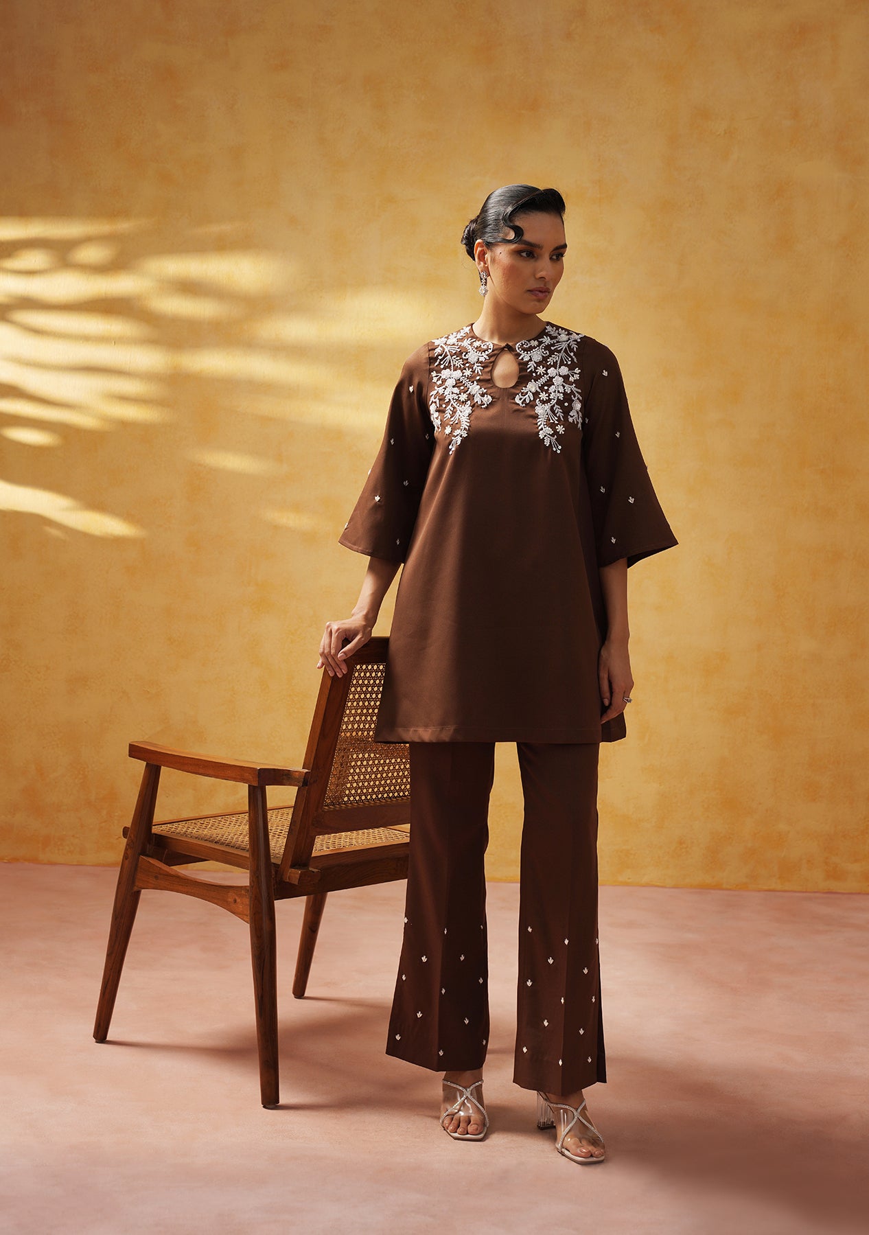 Ziya Co-ord Set (Chocolate Brown)