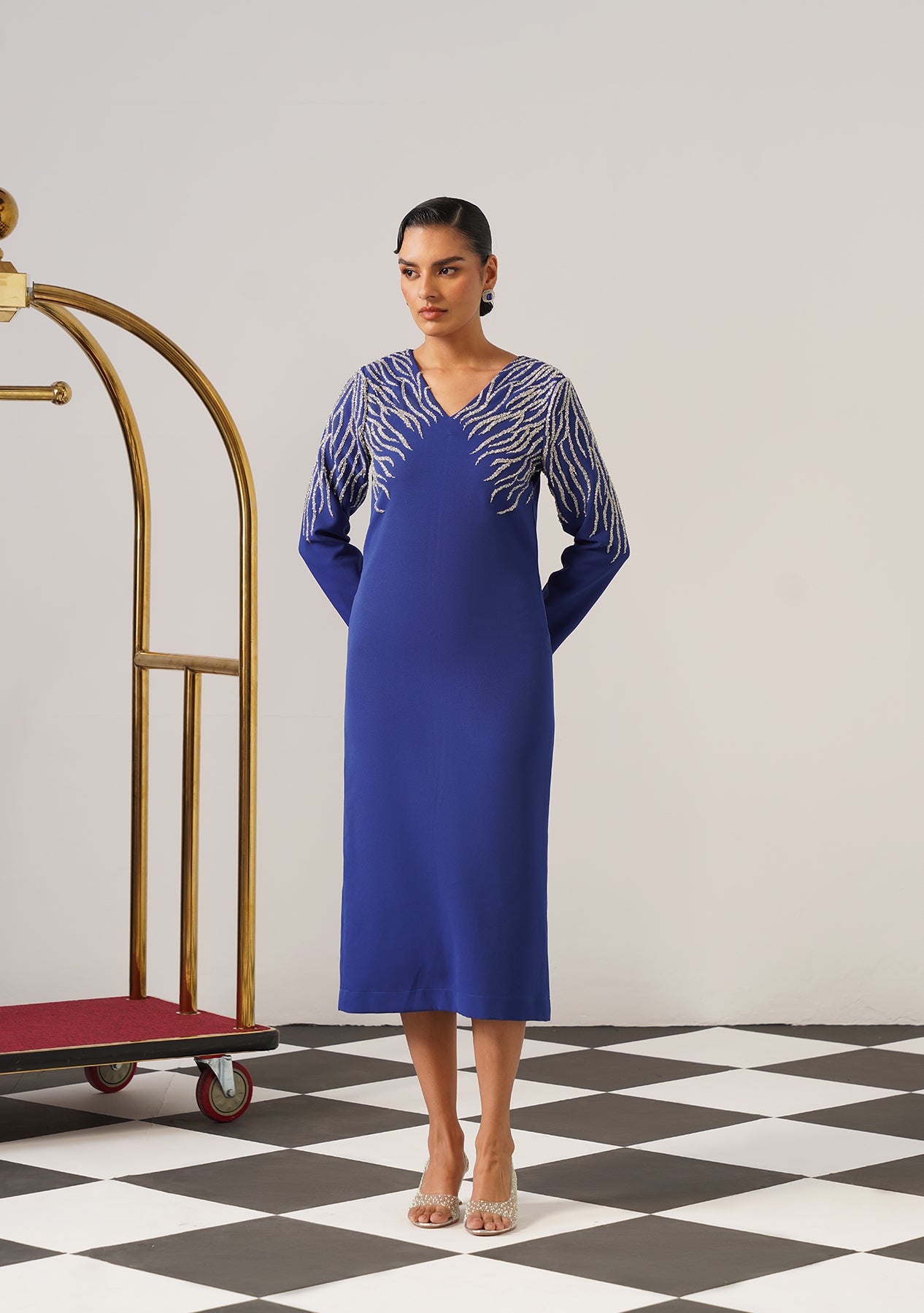 Zeb Midi Dress (Blue)