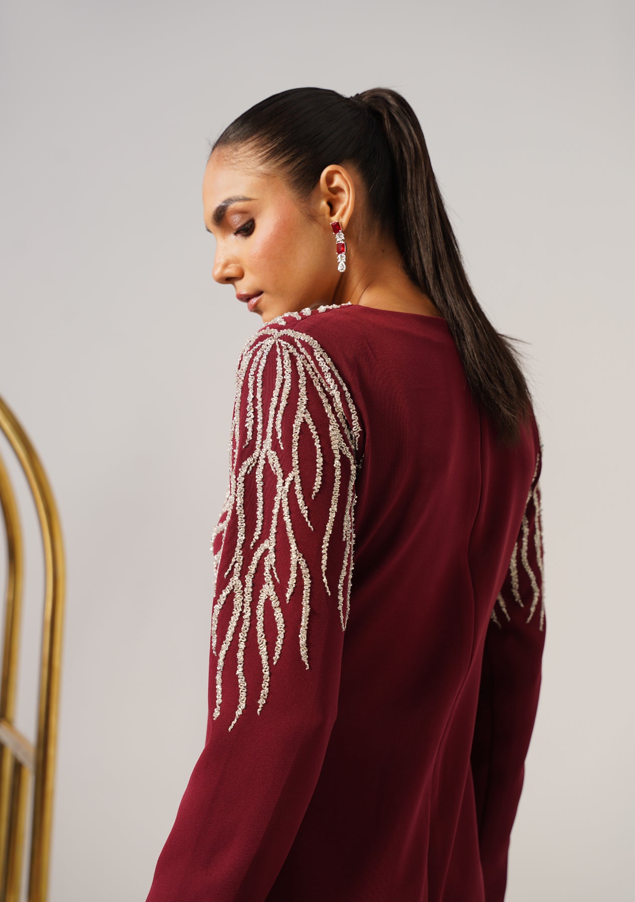 Zeb Midi Dress (Burgundy)