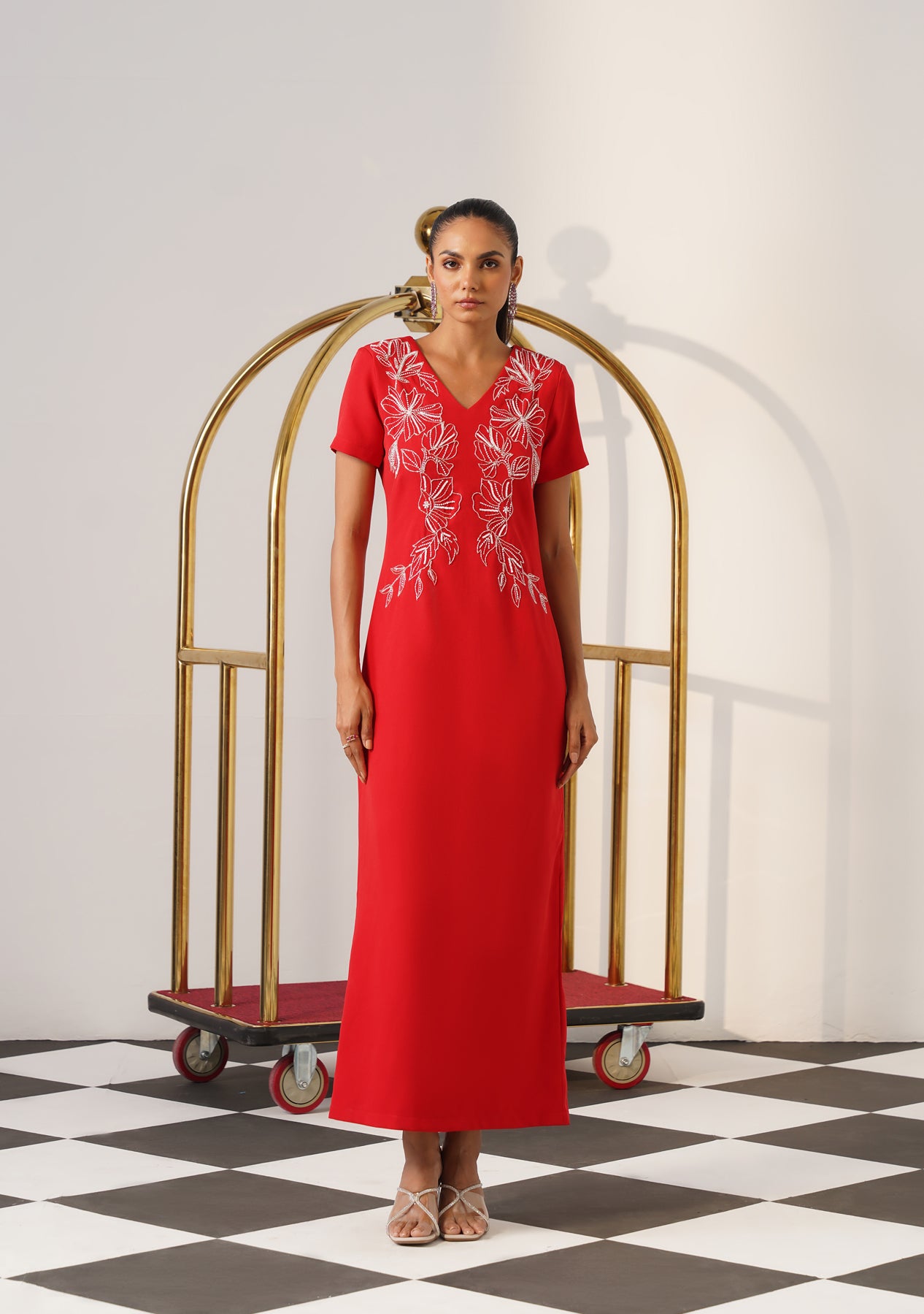 Eden Midi Dress (Red)