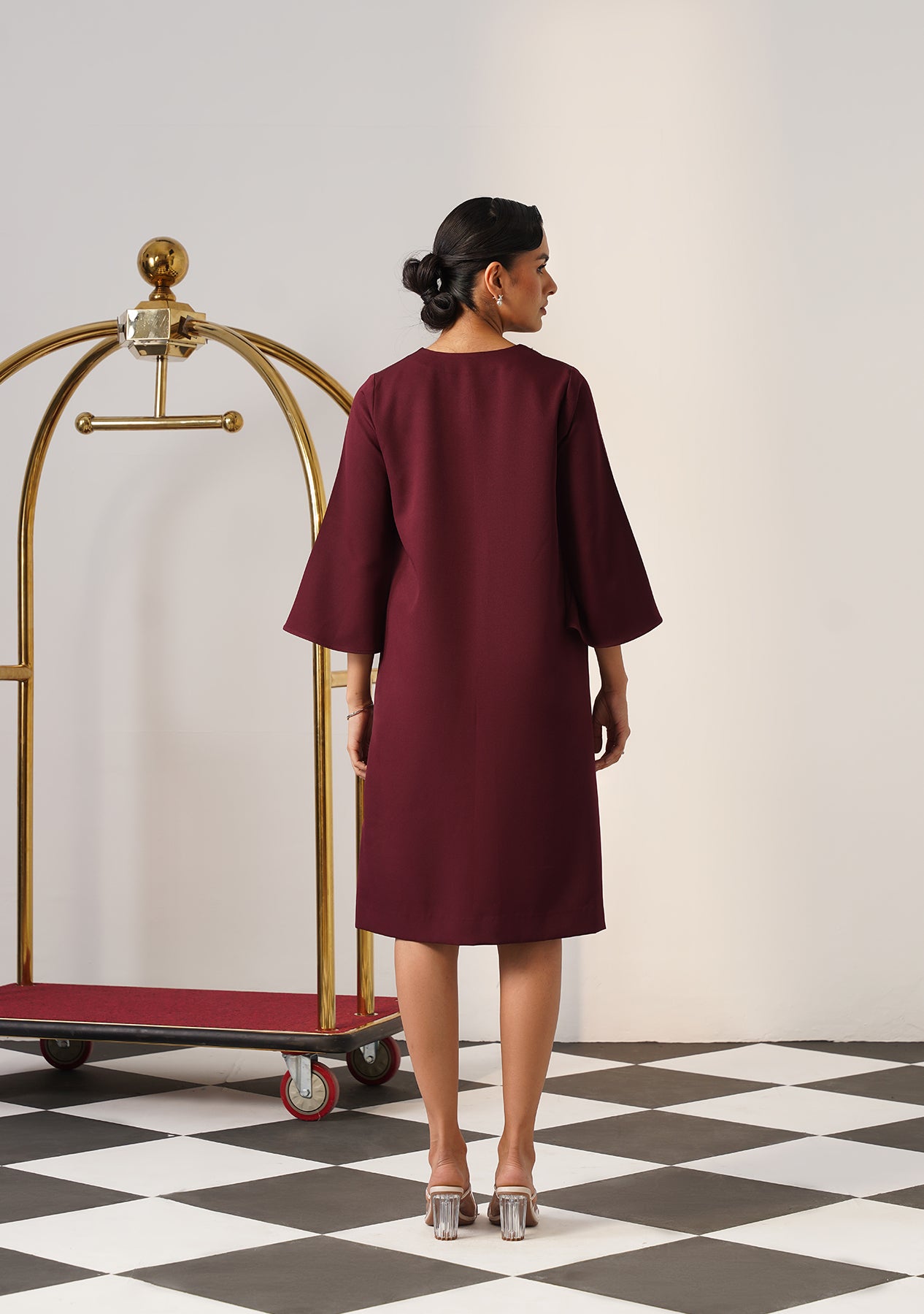 Starlight Midi Dress (Burgundy)