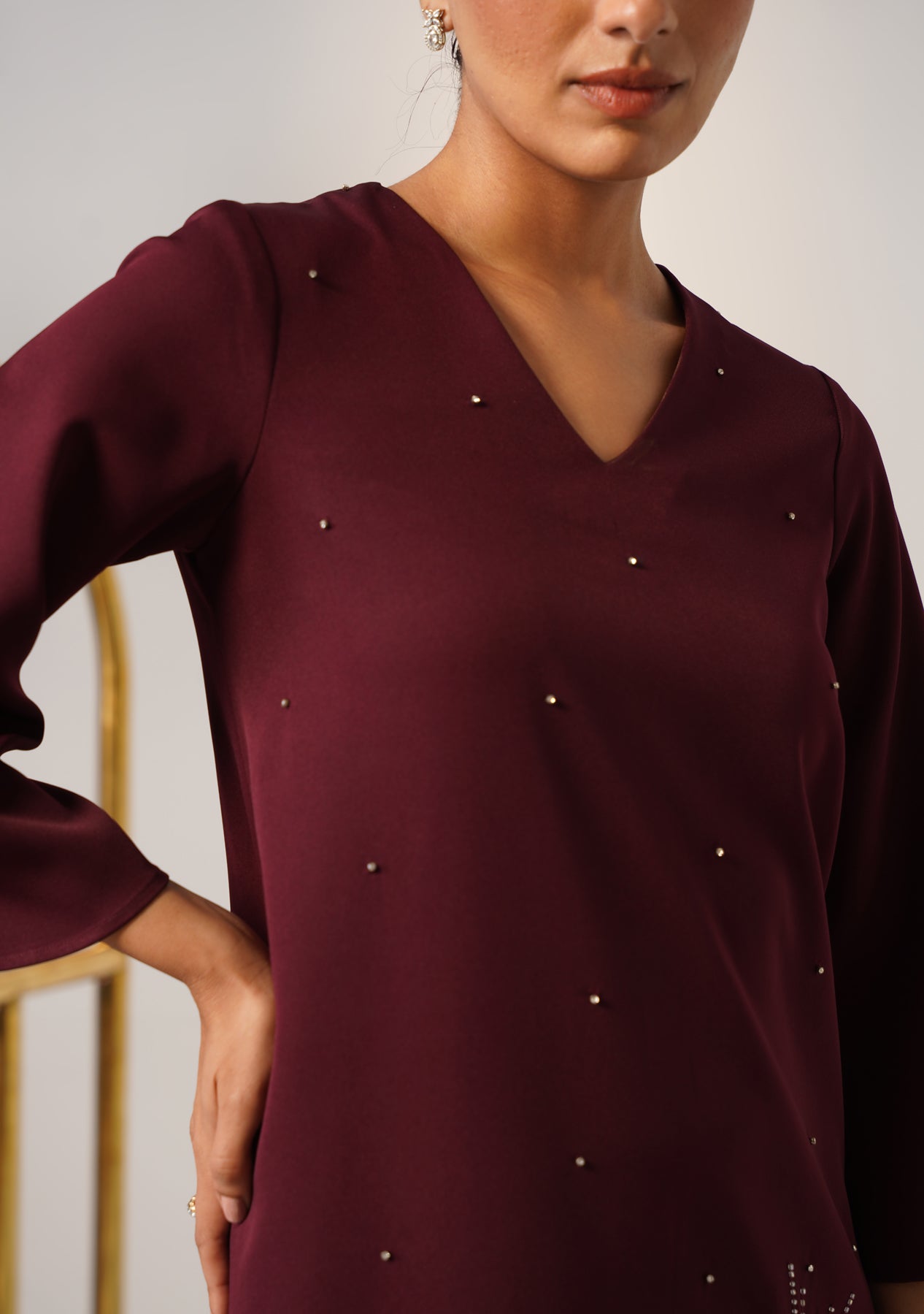 Starlight Midi Dress (Burgundy)