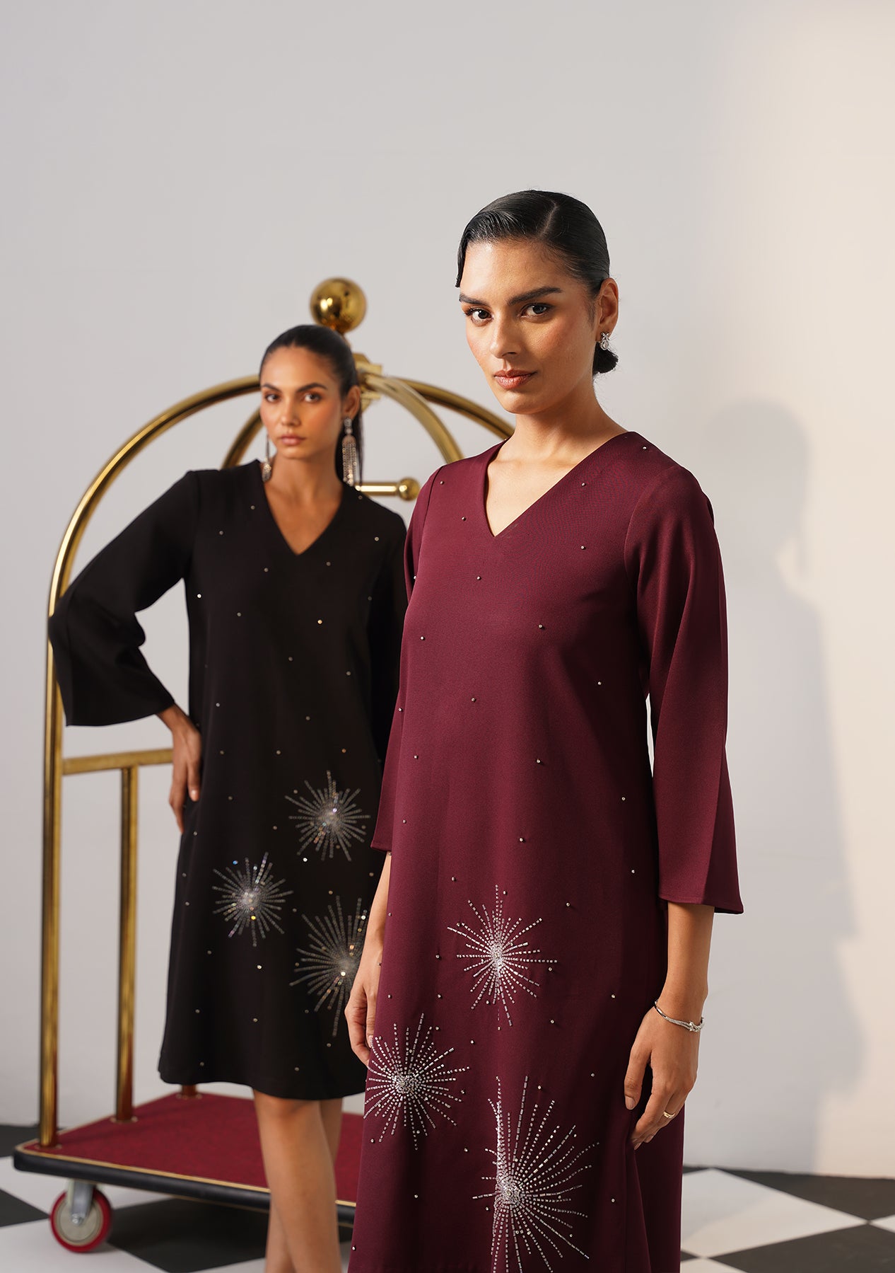 Starlight Midi Dress (Black)