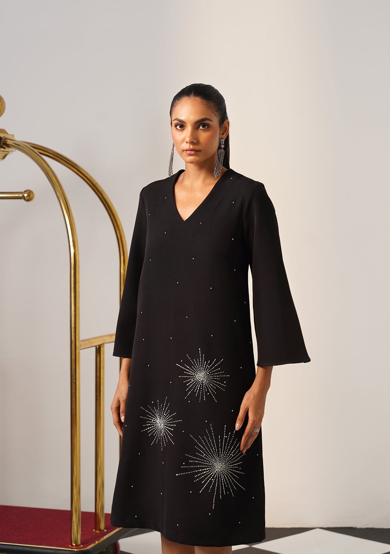 Starlight Midi Dress (Black)