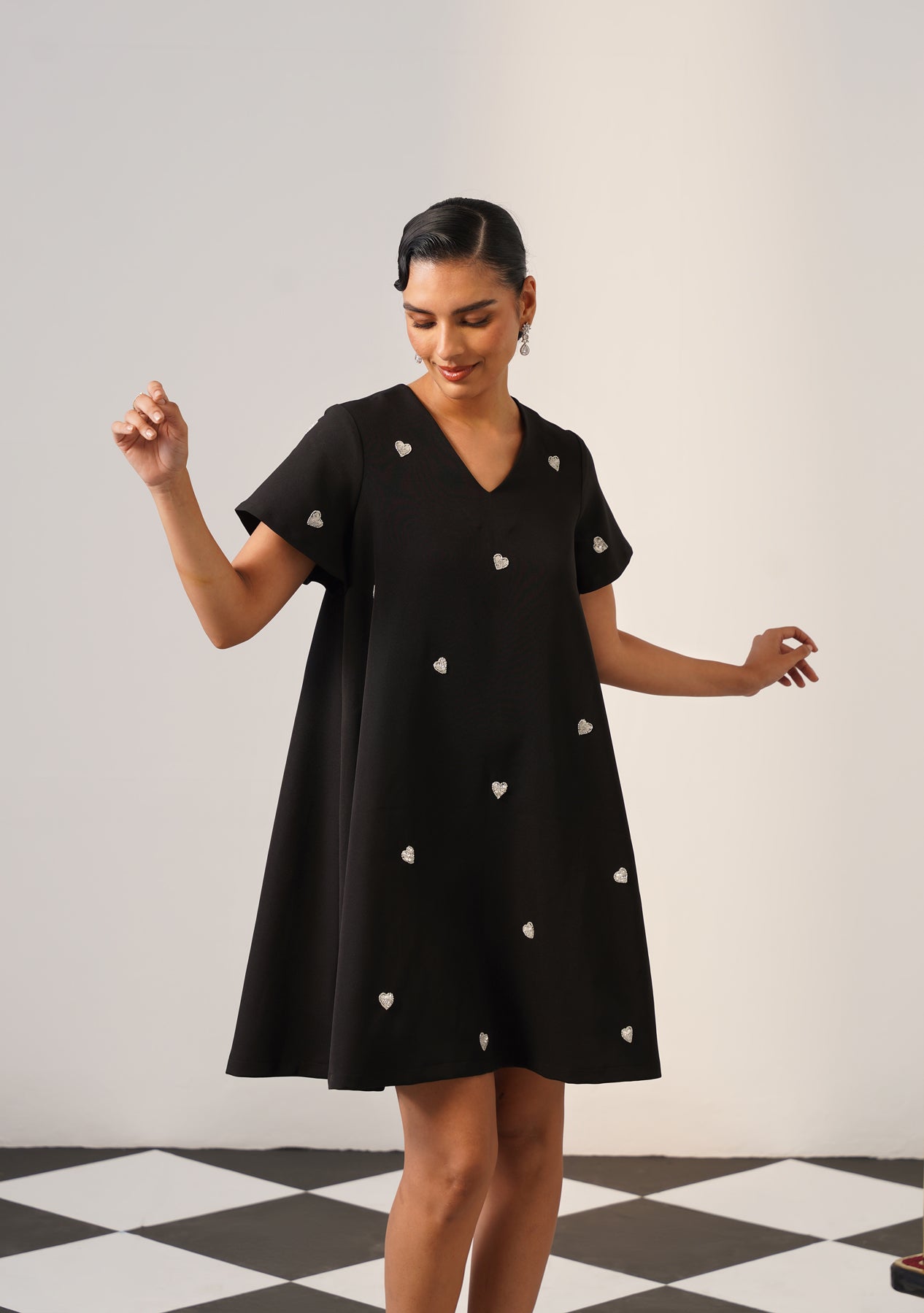 Lovelace Mini Dress (Black)