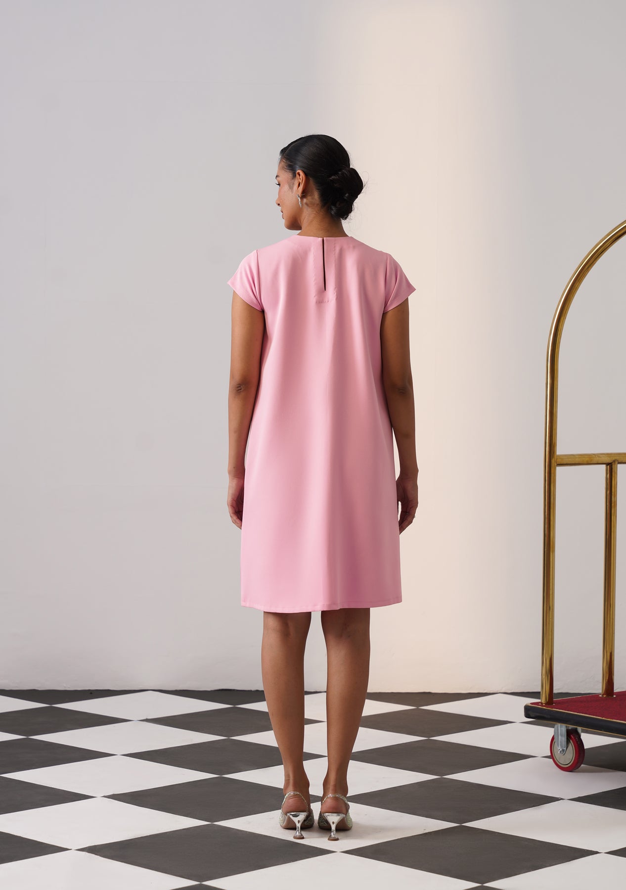 Cheetah Dress (Baby Pink)