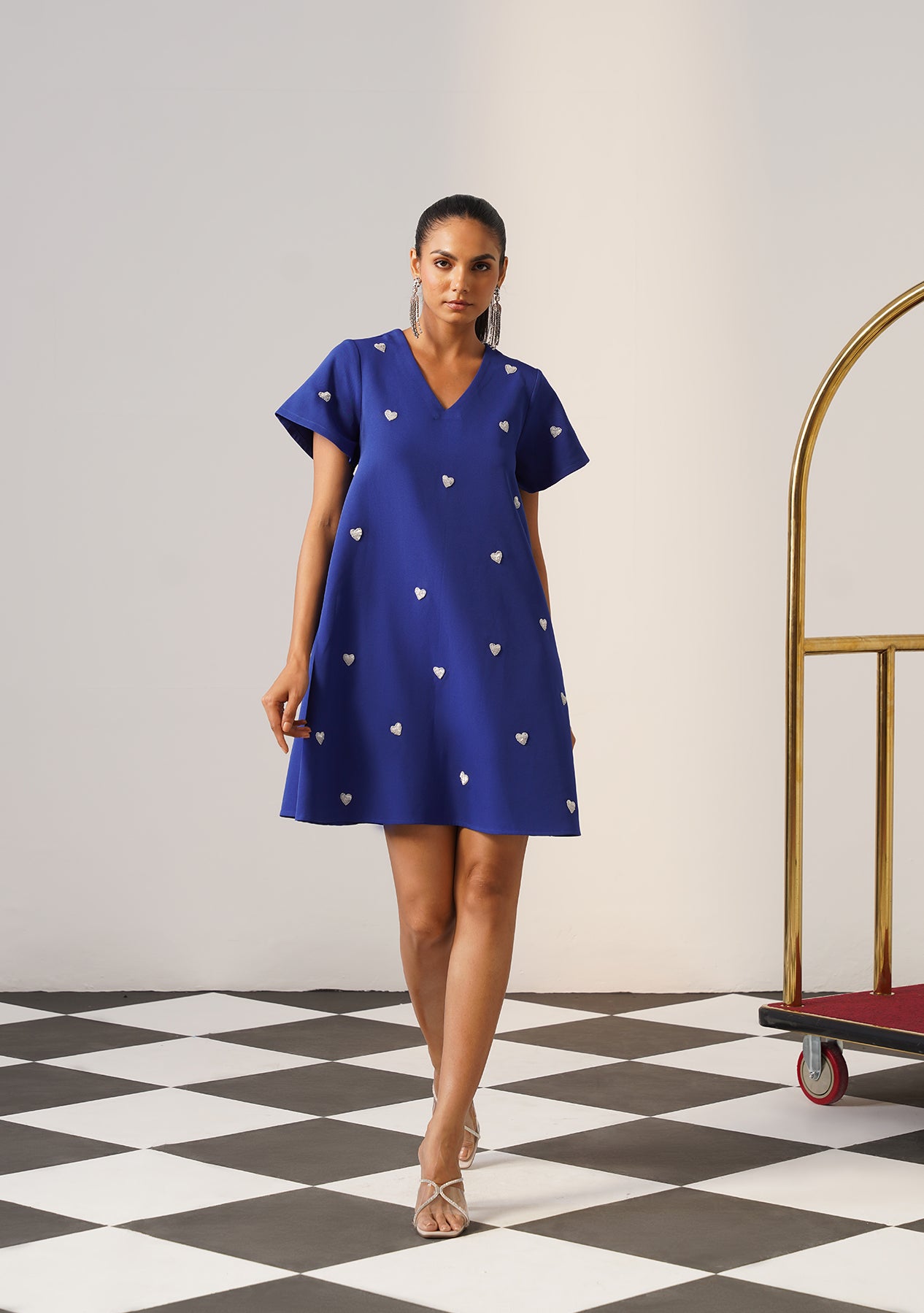 Lovelace Mini Dress (Blue)