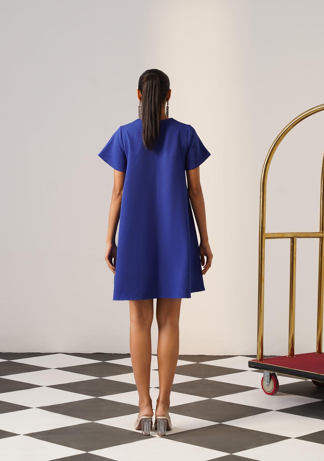 Lovelace Mini Dress (Blue)