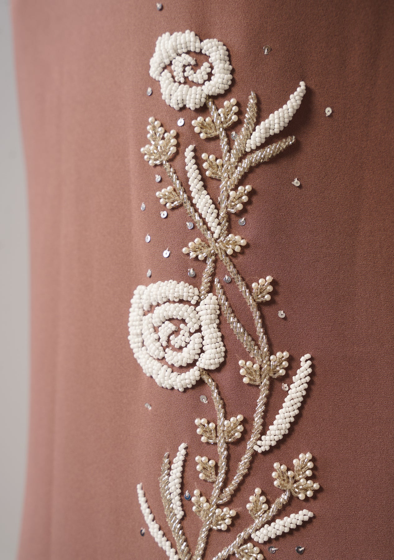 Rosebud Dress (Mocha Mousse)