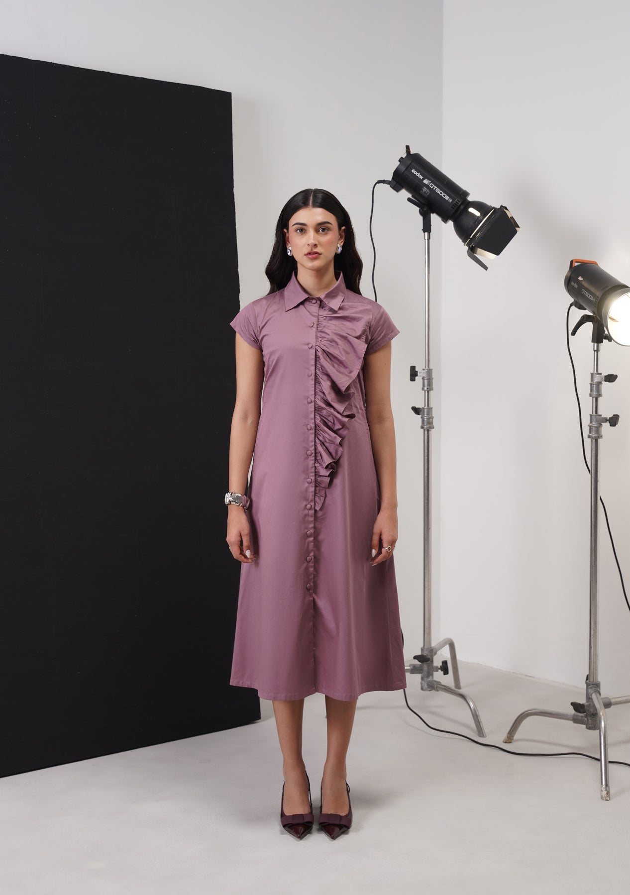 Gloria Midi Dress (Onion)