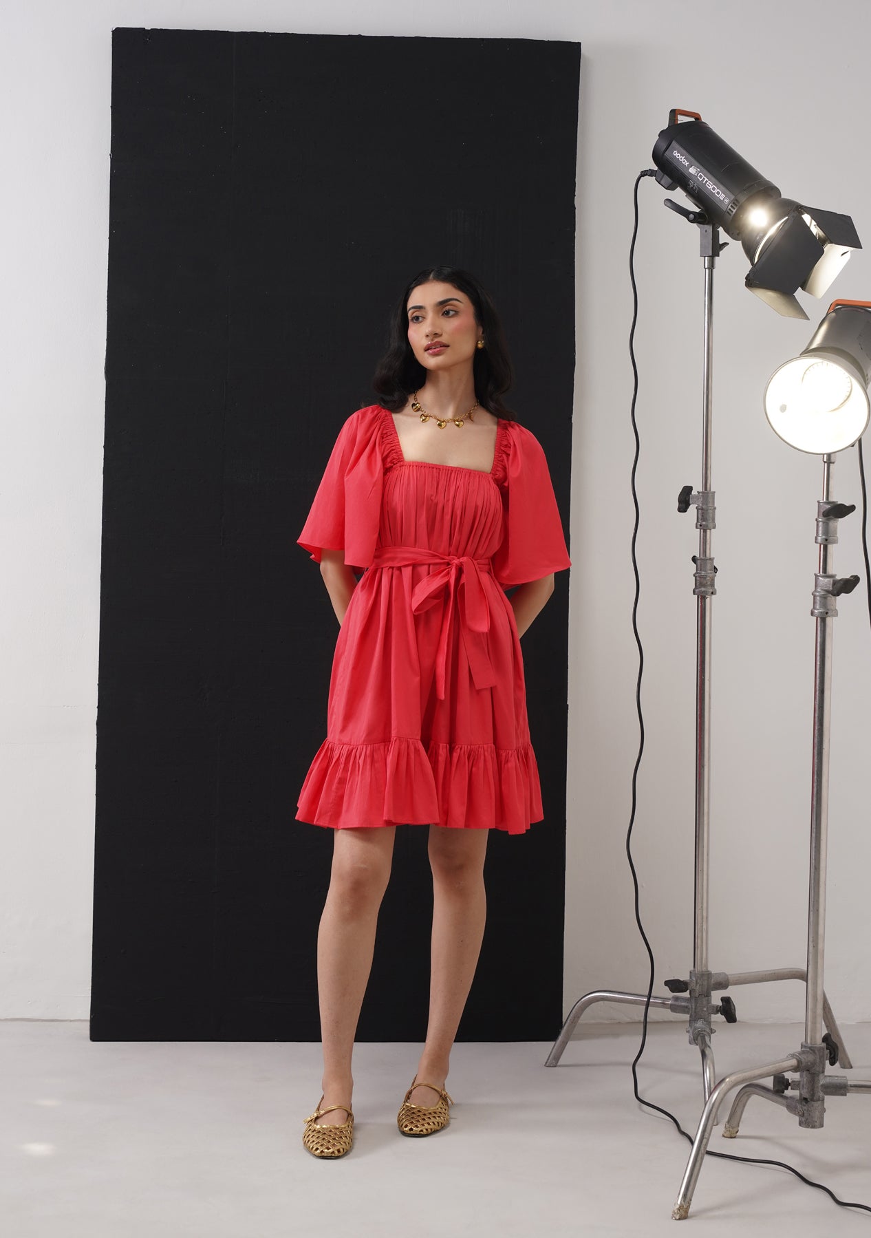 Sia Mini Dress (Vermillion)