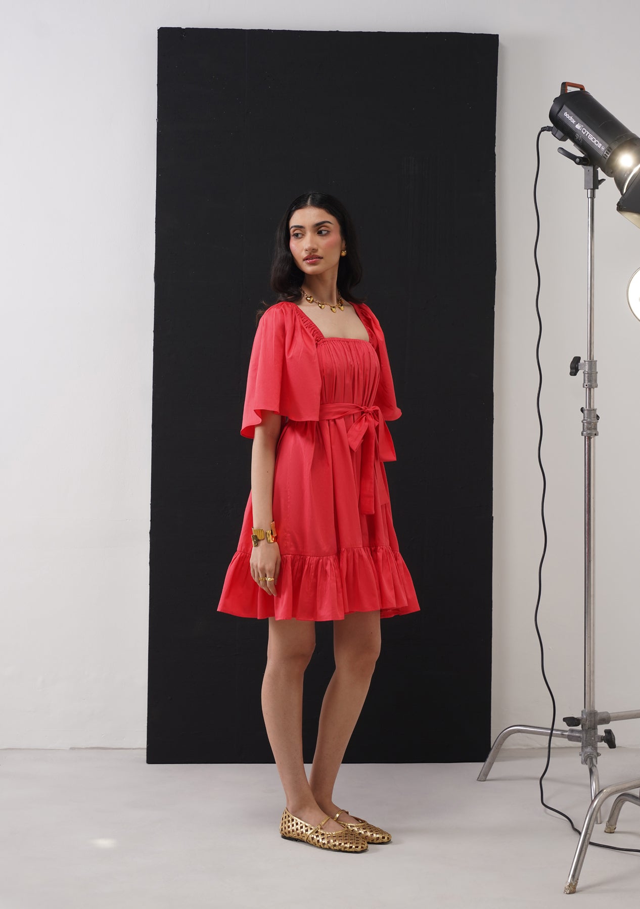 Sia Mini Dress (Vermillion)