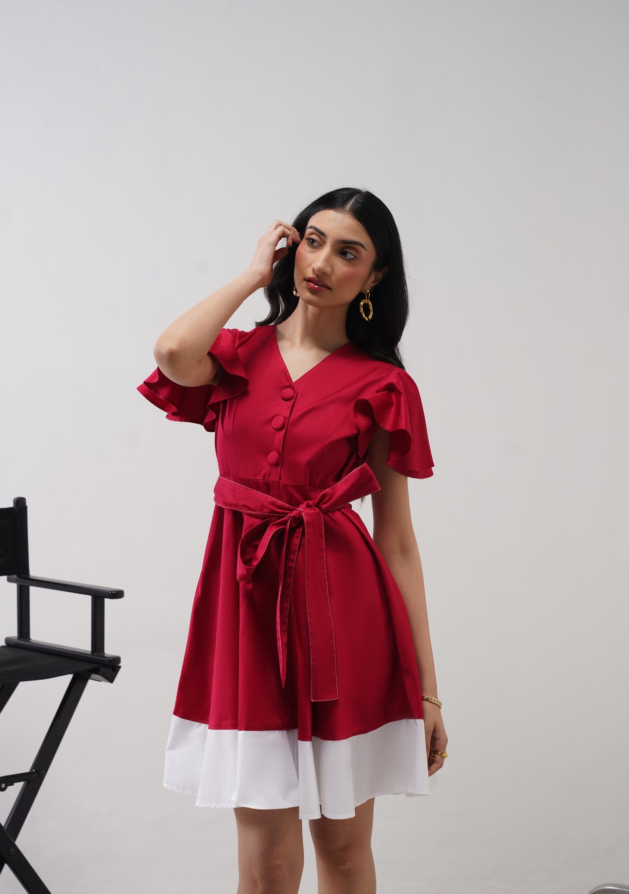 Selena Mini Dress (Cherry Red)