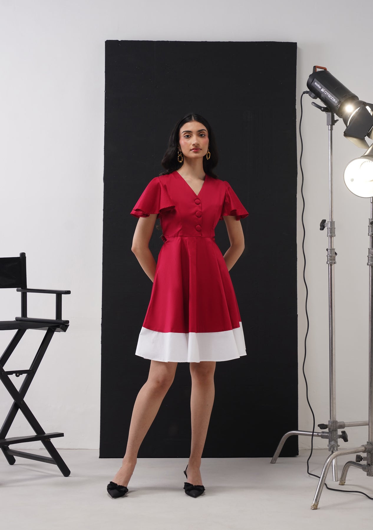 Selena Mini Dress (Cherry Red)