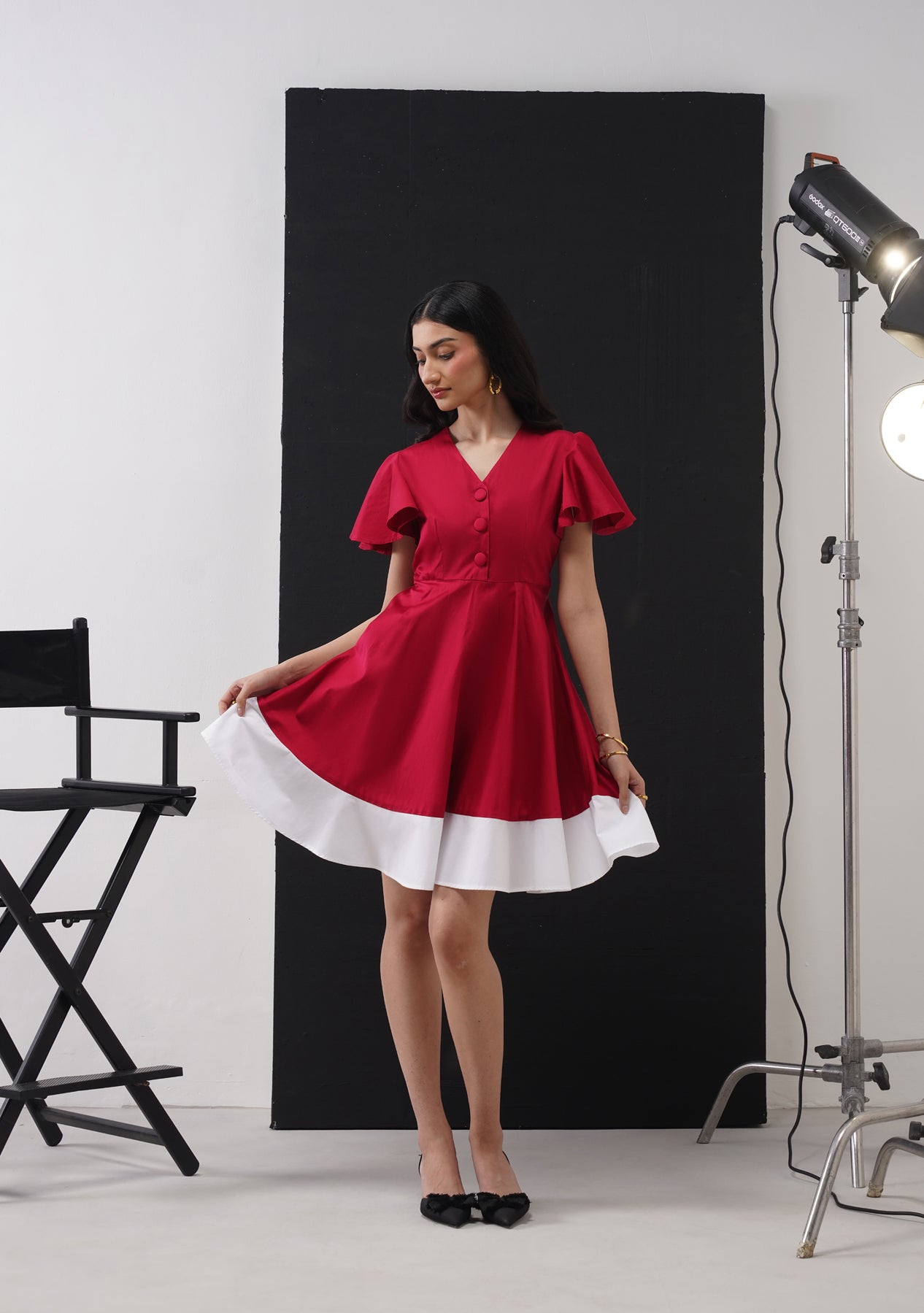 Selena Mini Dress (Cherry Red)