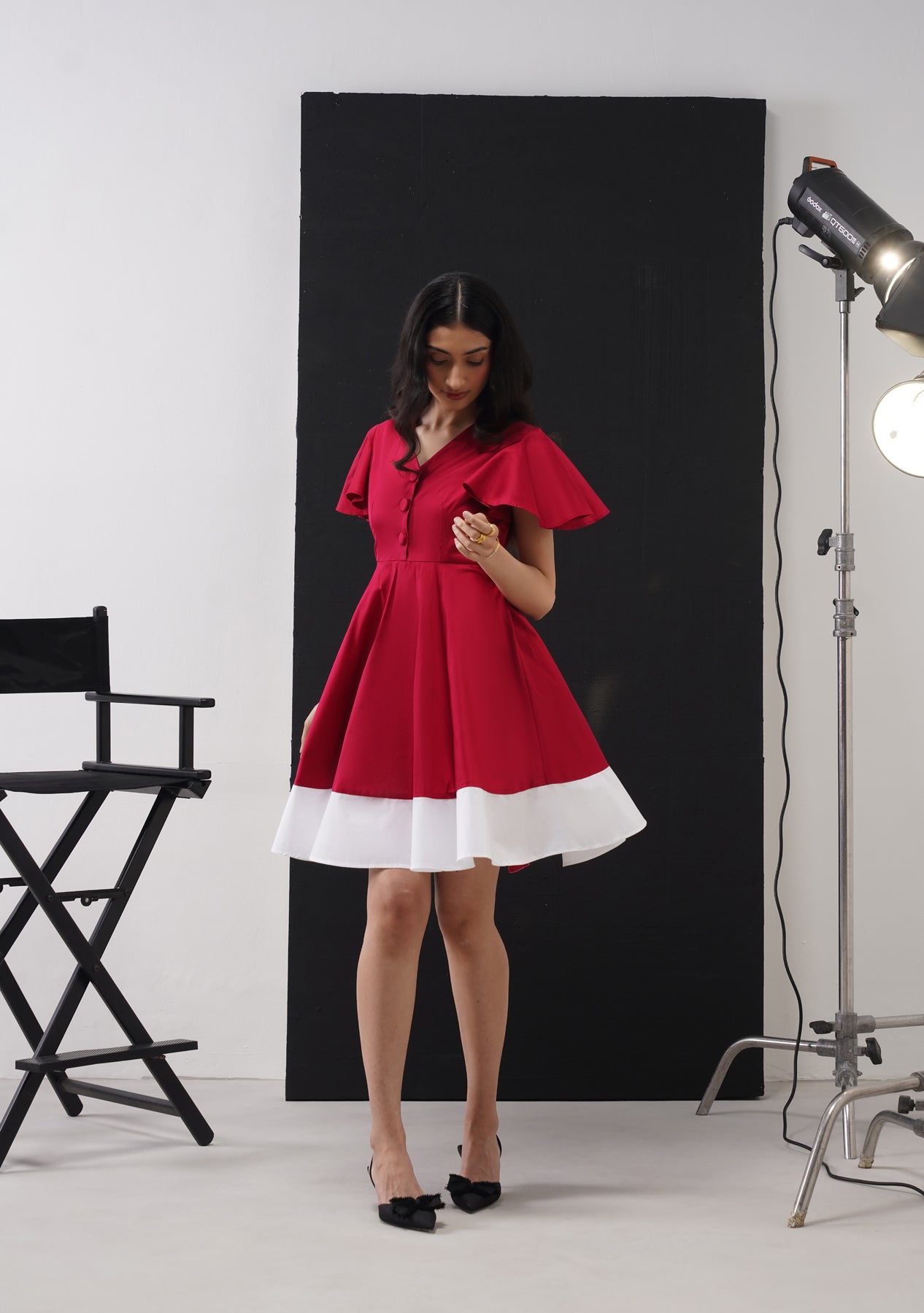 Selena Mini Dress (Cherry Red)