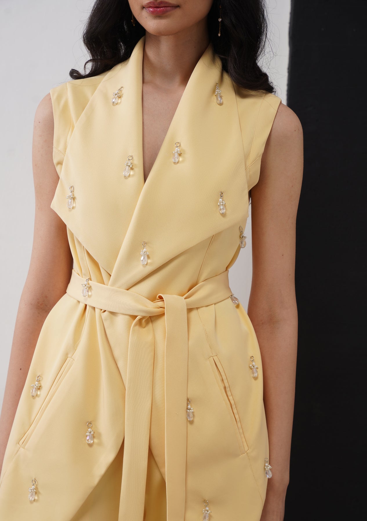 Crystal Drop Co-ord Set (Butter Yellow)