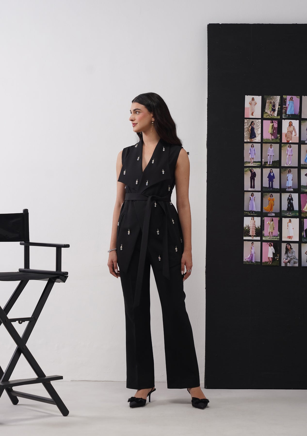 Crystal Drop Co-ord Set (Black)