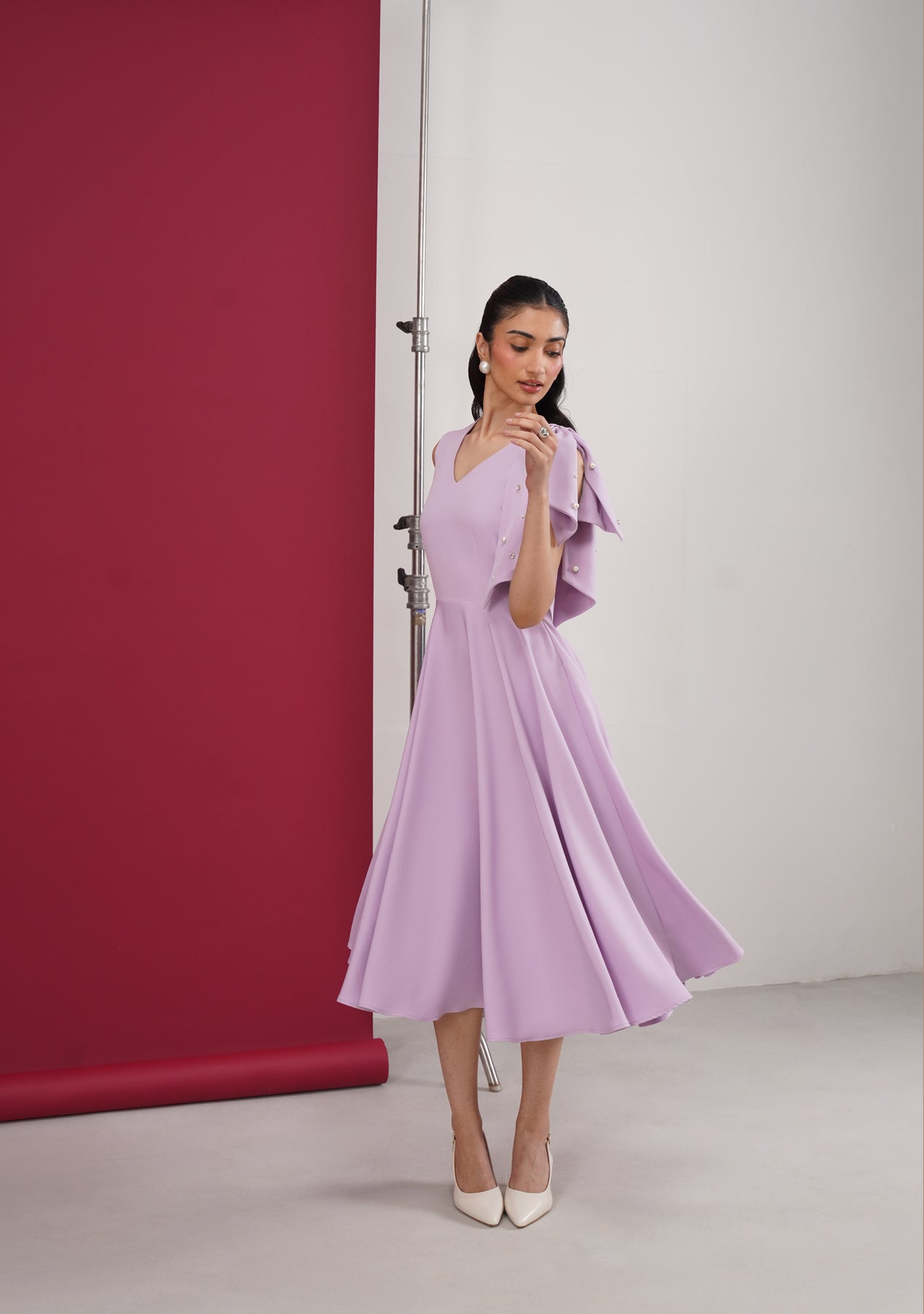Cara Midi Dress (Lilac)