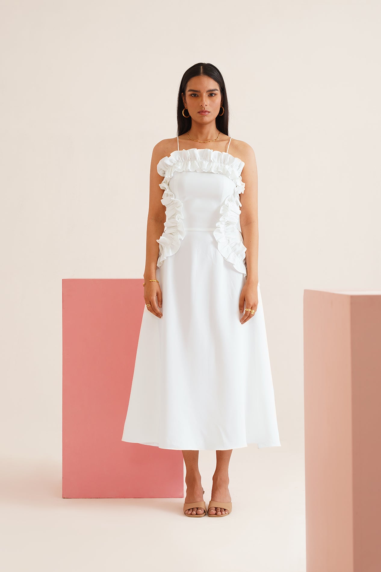 Milano Midi Dress (White)