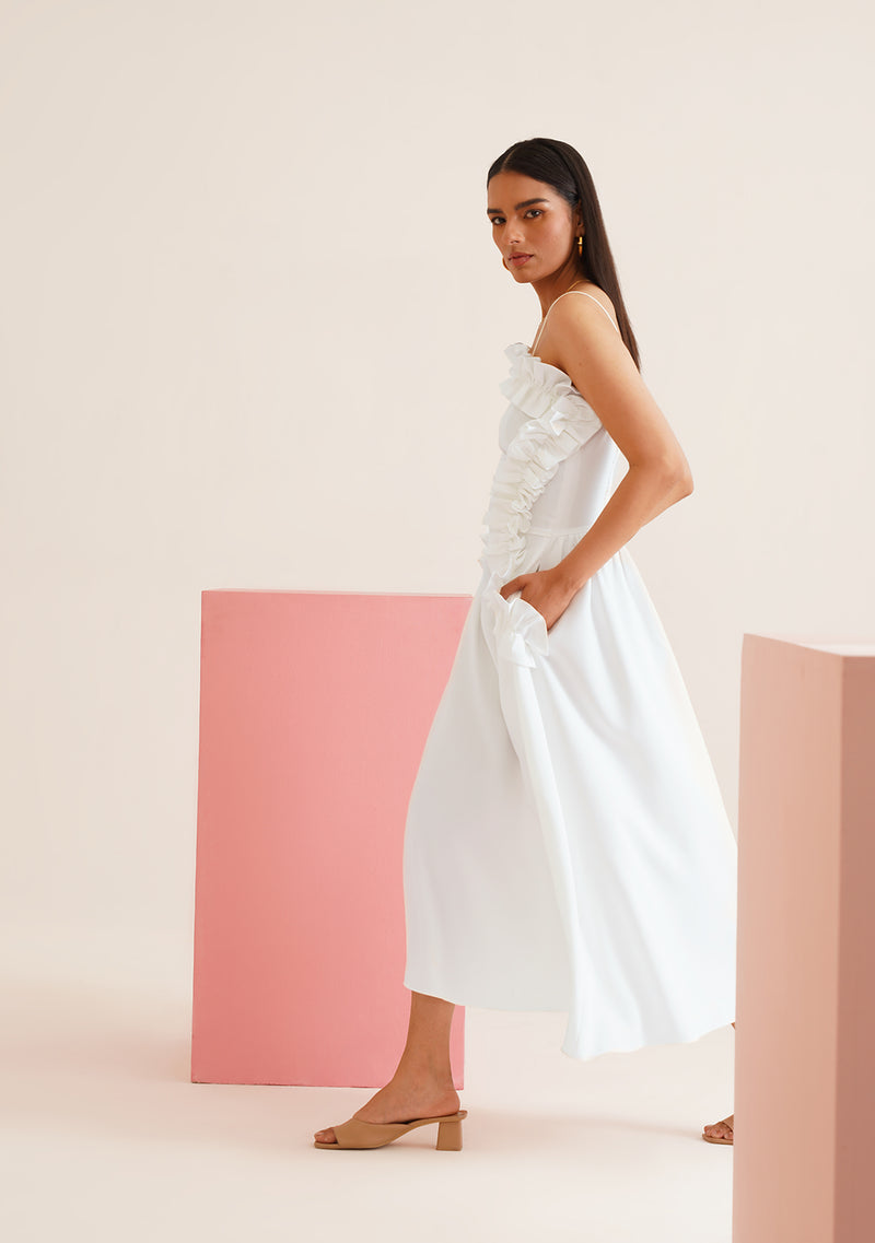 Milano Midi Dress (White)
