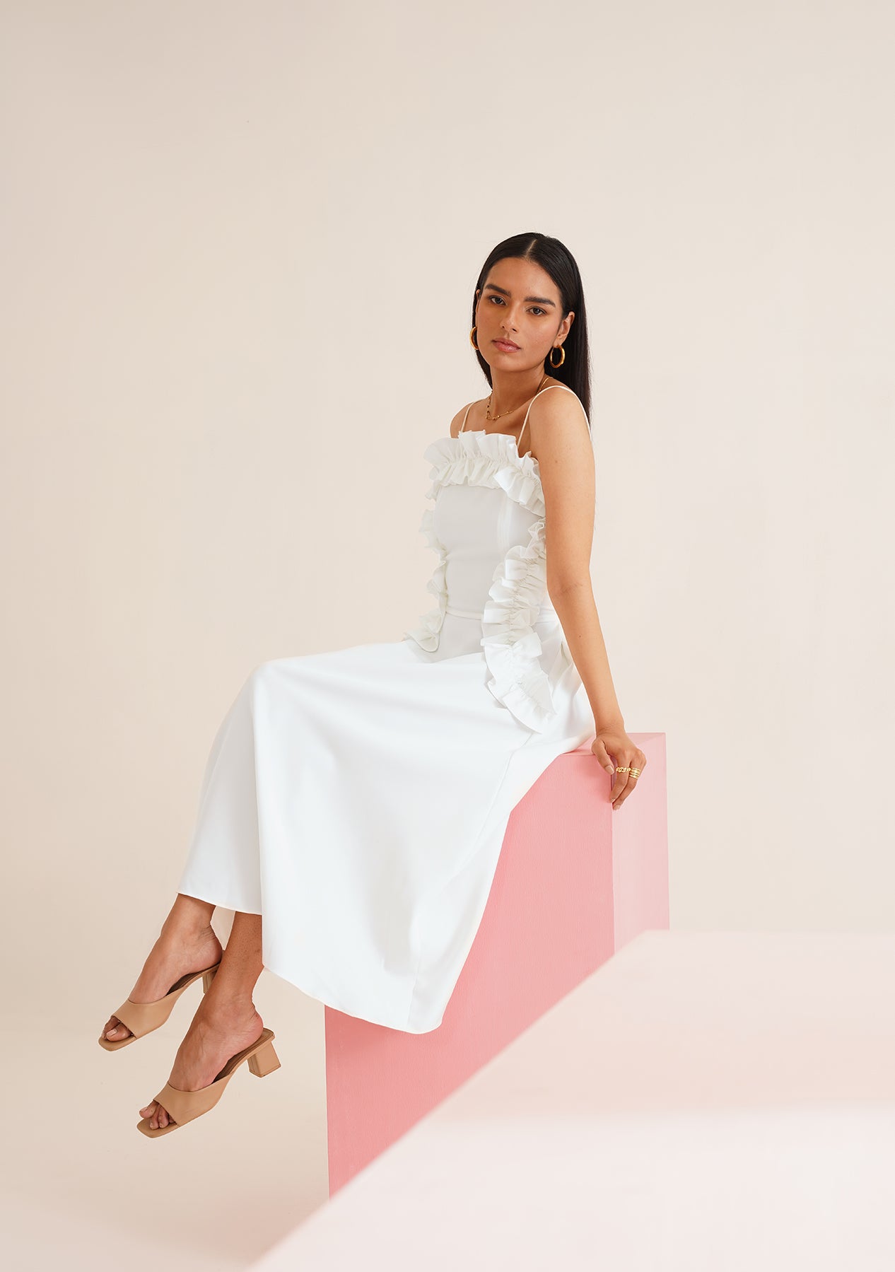 Milano Midi Dress (White)