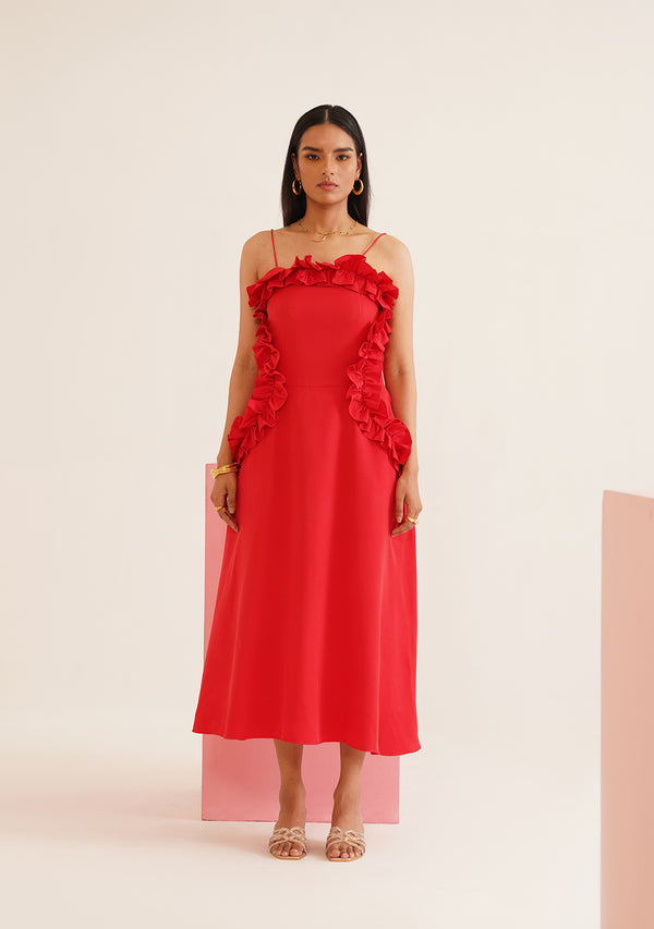 Milano Midi Dress (Red)