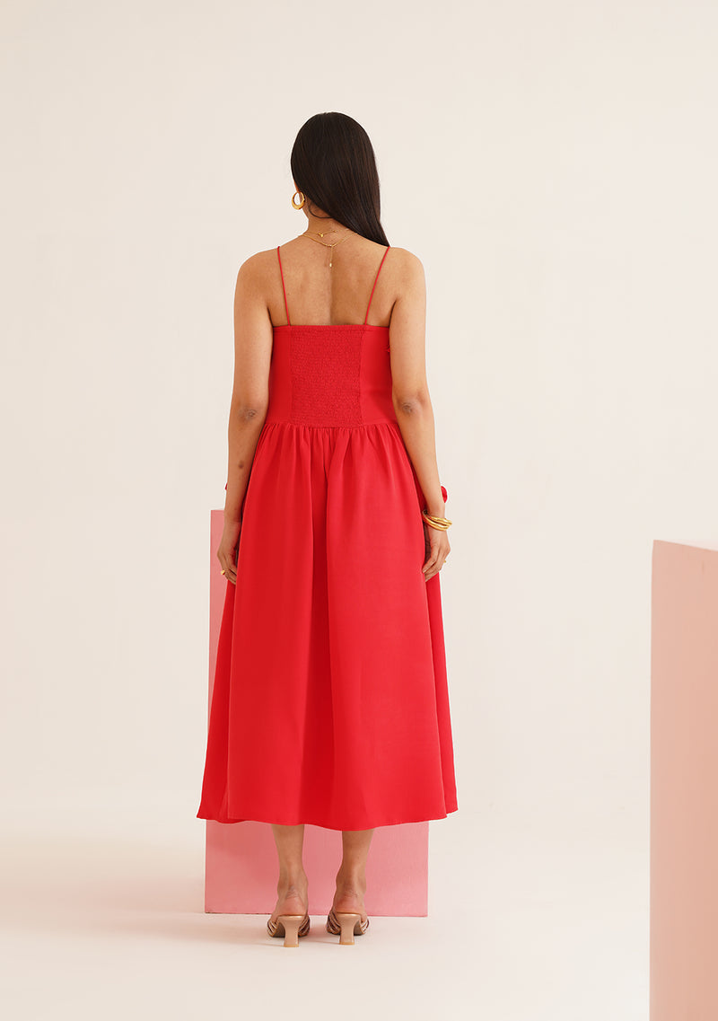 Milano Midi Dress (Red)