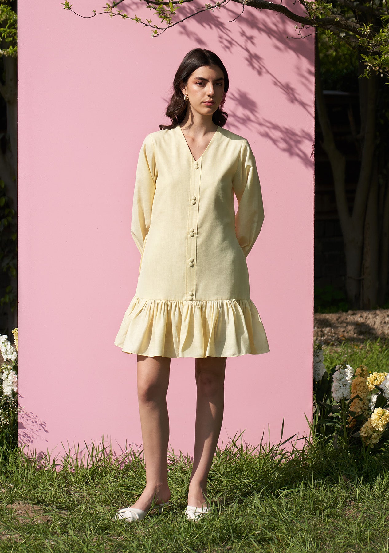 Dory Mini Dress (Butter Yellow)