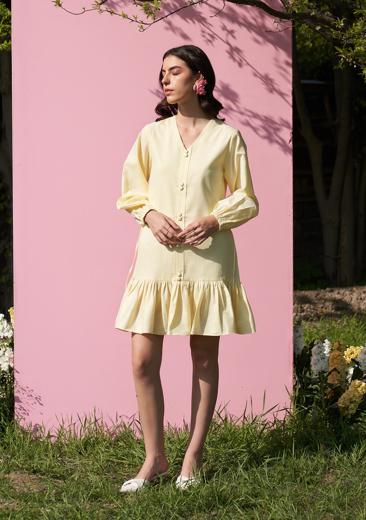 Dory Mini Dress (Butter Yellow)