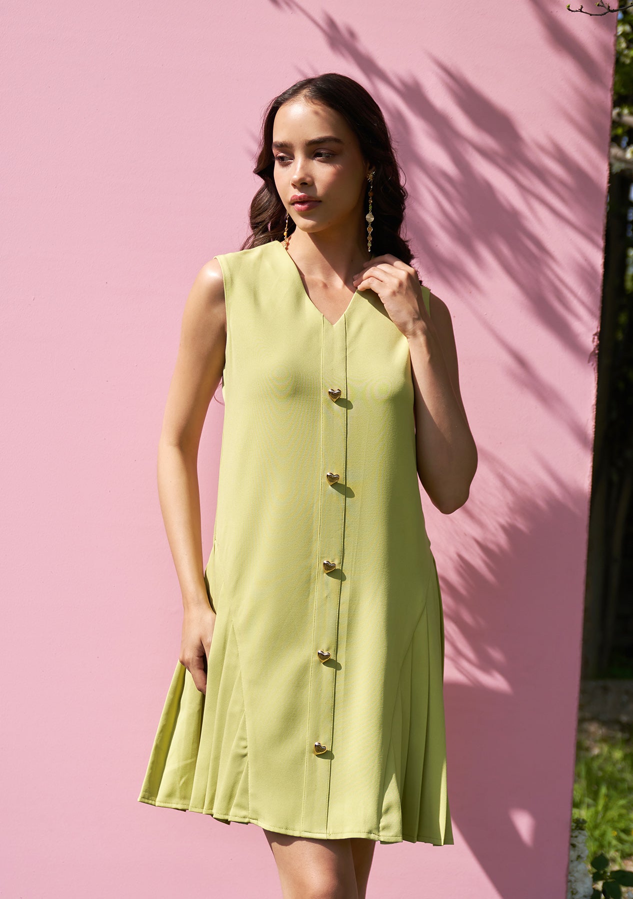 Celine Dress (Cyber Green)