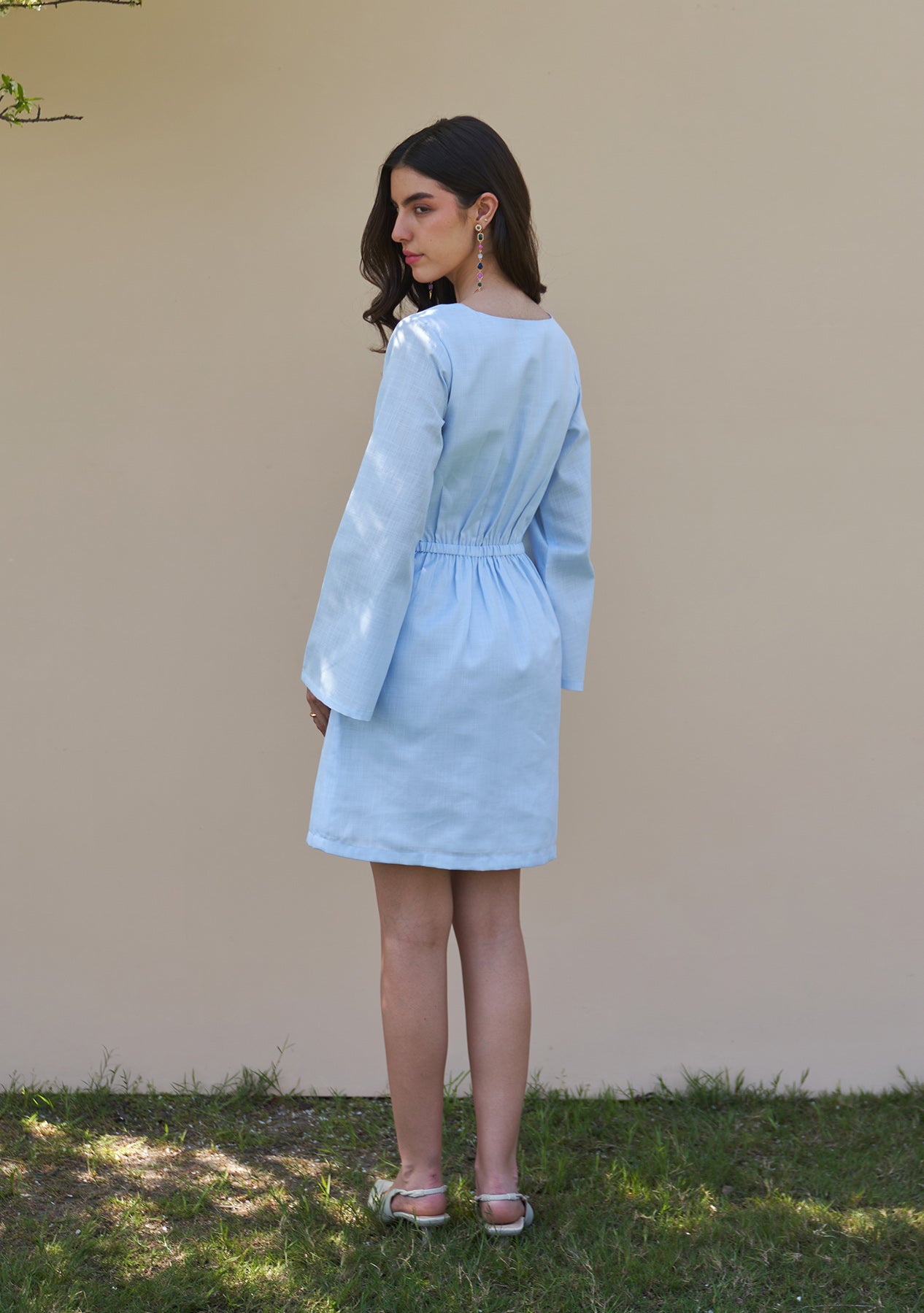 Rosalie Mini Dress (Powder Blue)