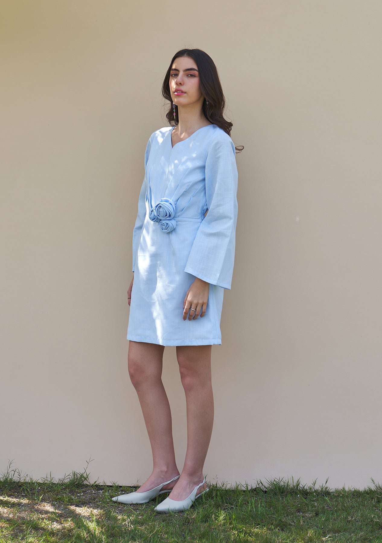 Rosalie Mini Dress (Powder Blue)