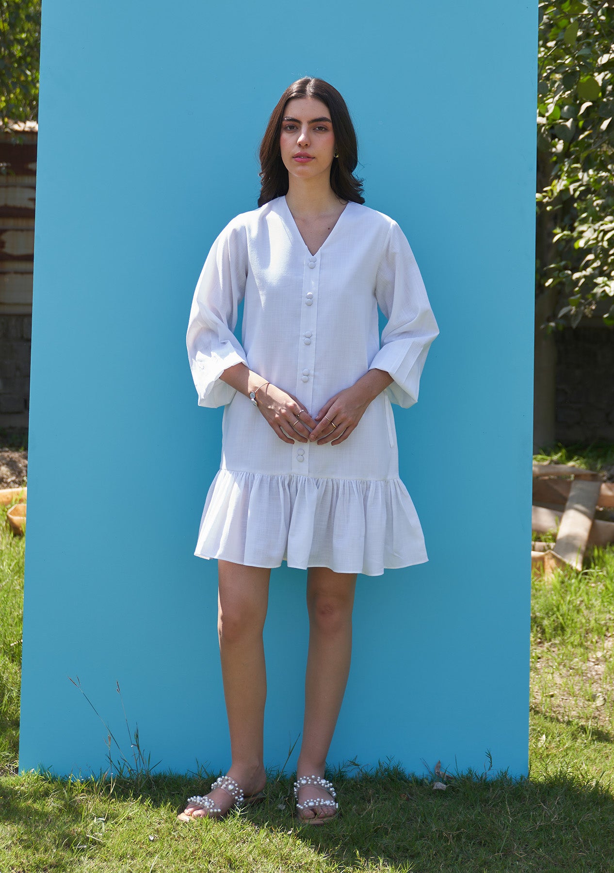 Dory Mini Dress (White)