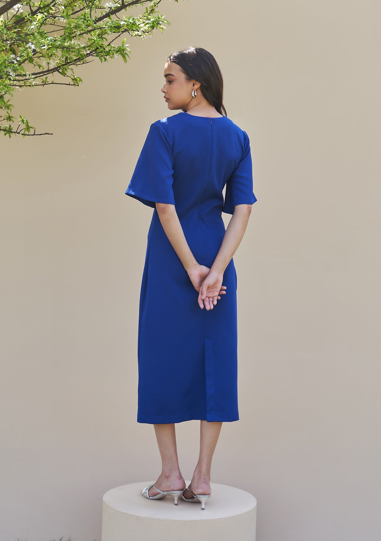 Dewdrop Midi Dress (Blue)