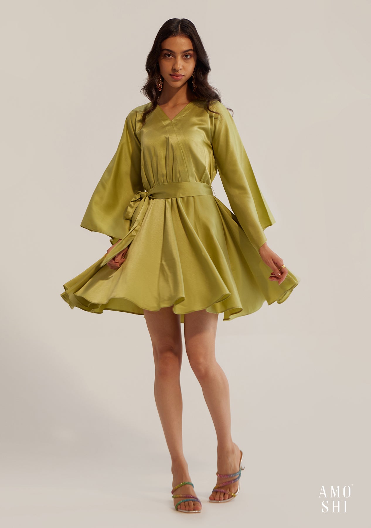 Angie Mini Dress (Pear Green)