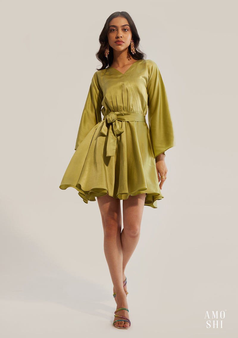 Angie Mini Dress (Pear Green)