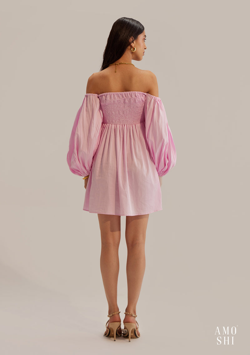 Bea Mini Dress (Pink)