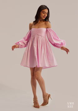 Bea Mini Dress (Pink)