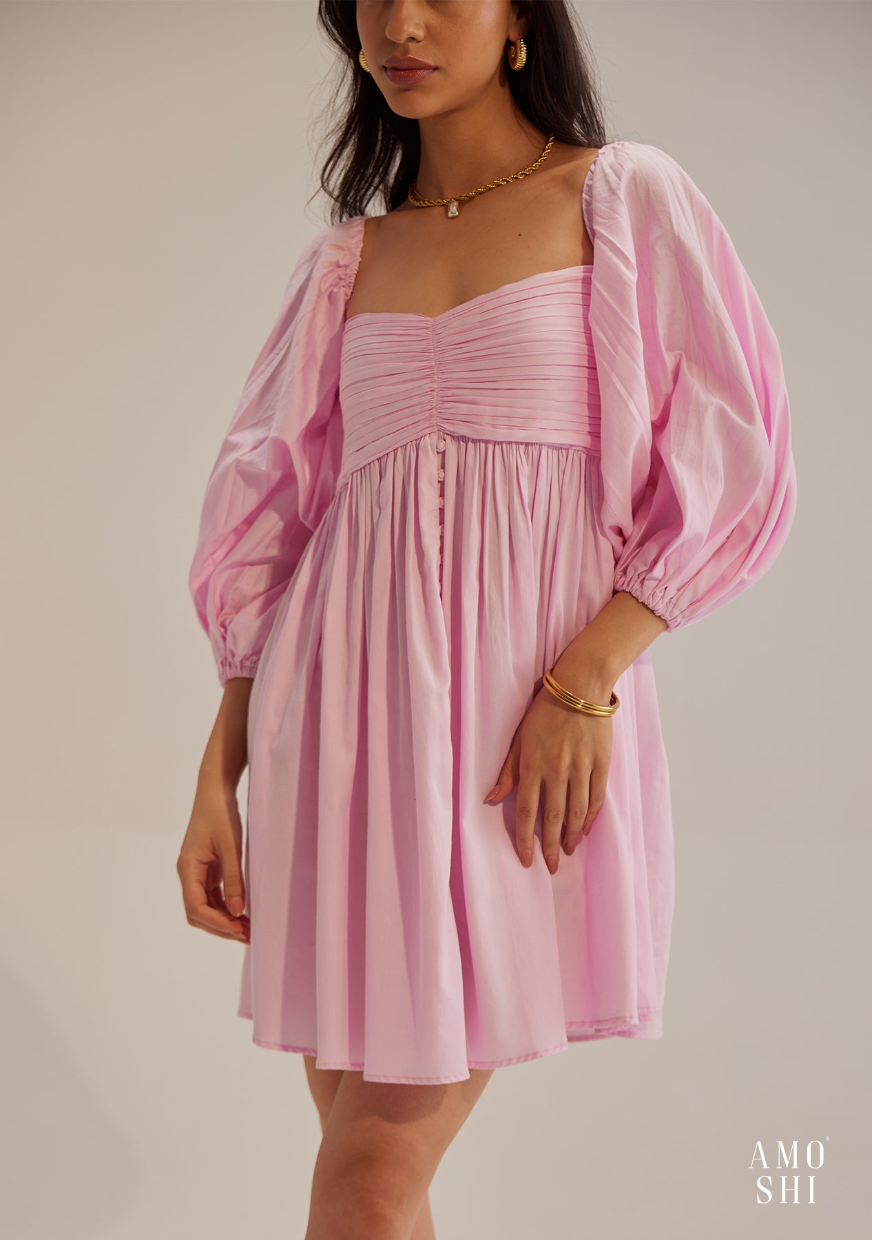 Bea Mini Dress (Pink)