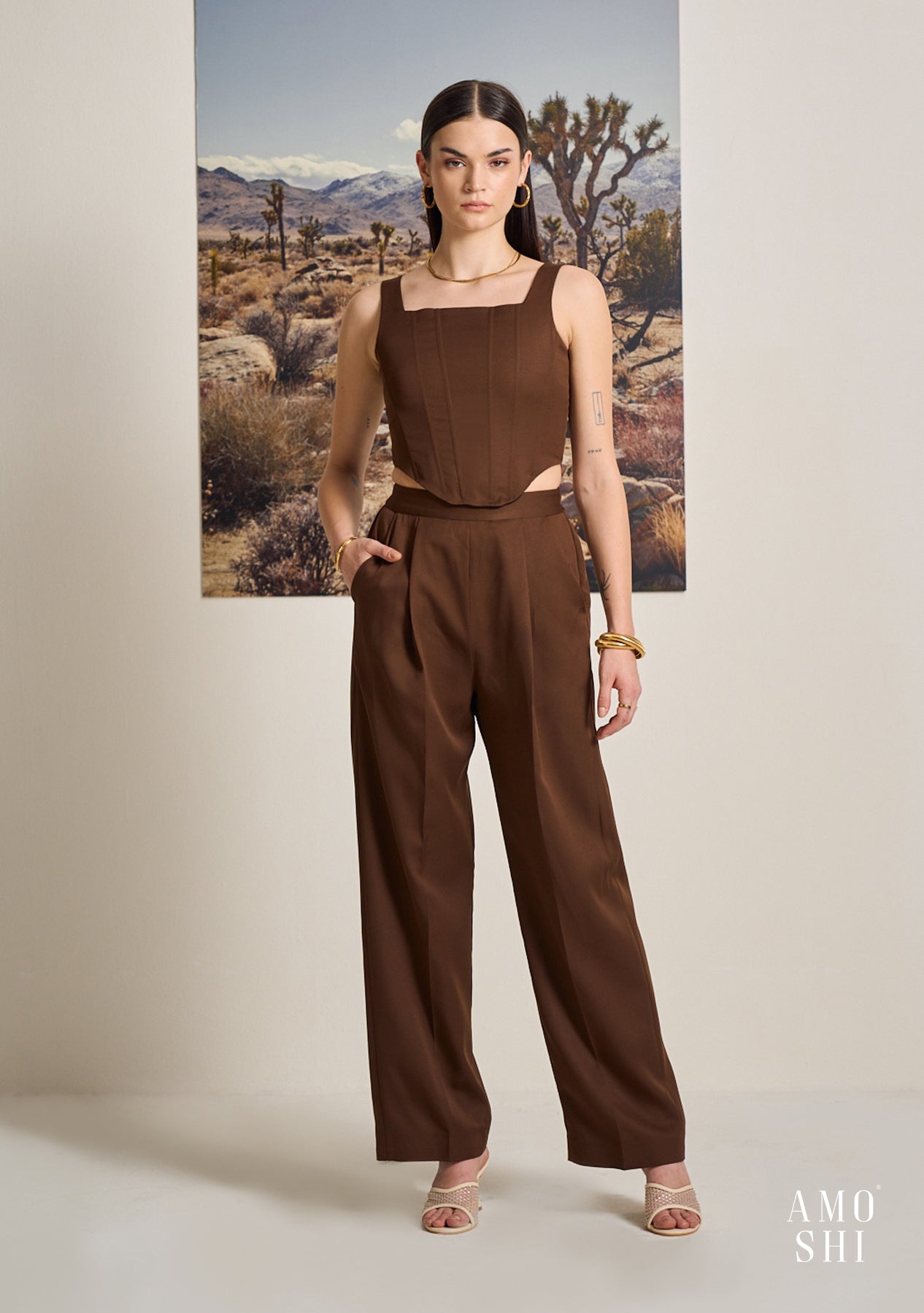 Cory Co-ord Set (Brown)