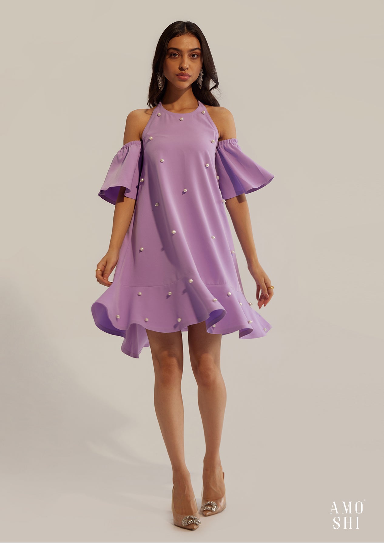 Dottie Dress with Detachable Sleeves (Lilac)