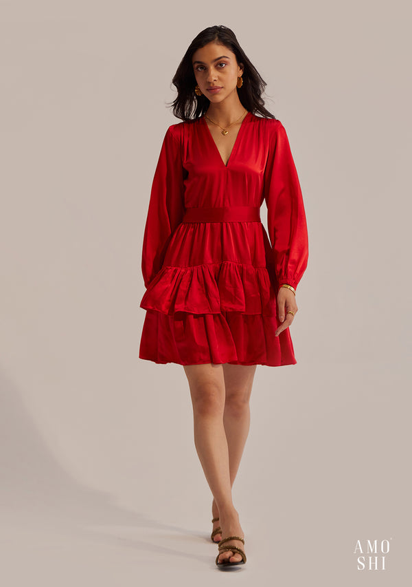 Emmie Mini Dress (Red)
