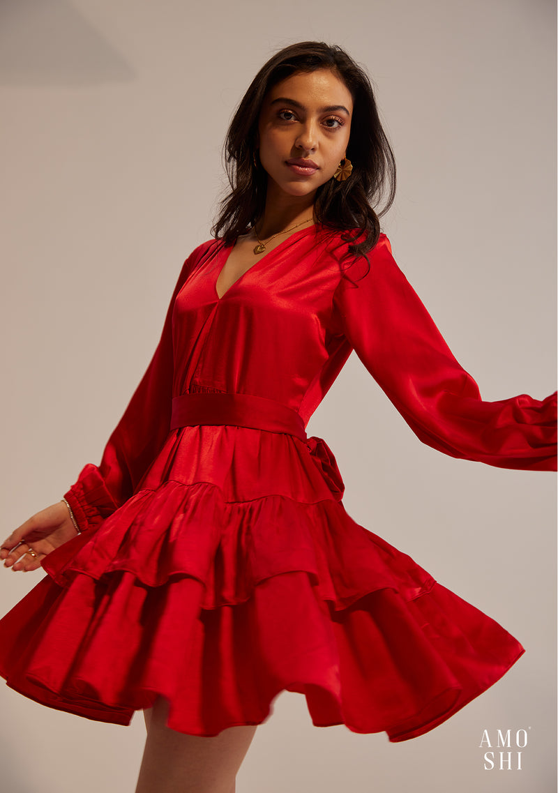 Emmie Mini Dress (Red)