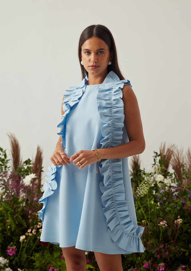 Jannat As seen in our Florence Mini Dress (Powder Blue)