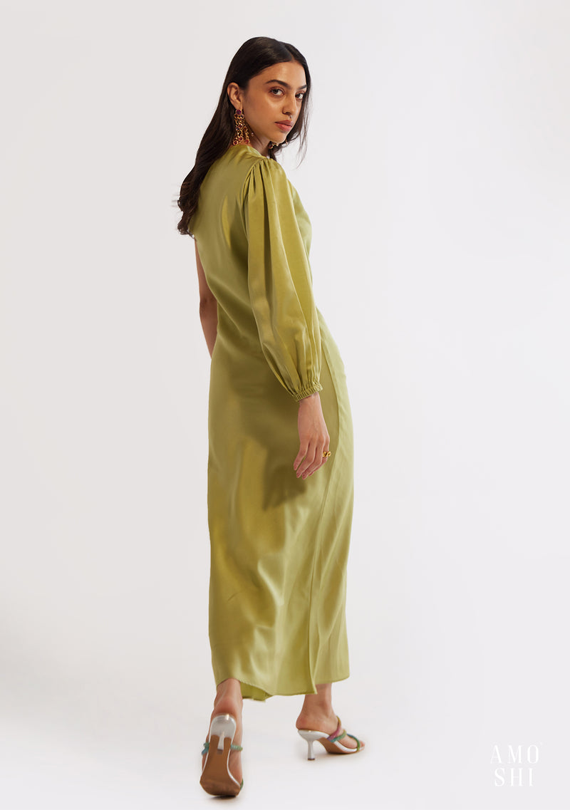 Jolie Midi Dress (Pear Green)